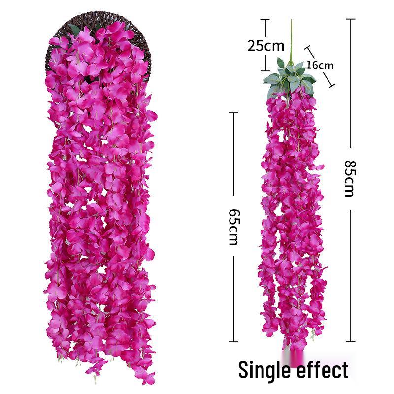 Artificial Wisteria Hydrangea Orchid String for Home Ceiling Decoration