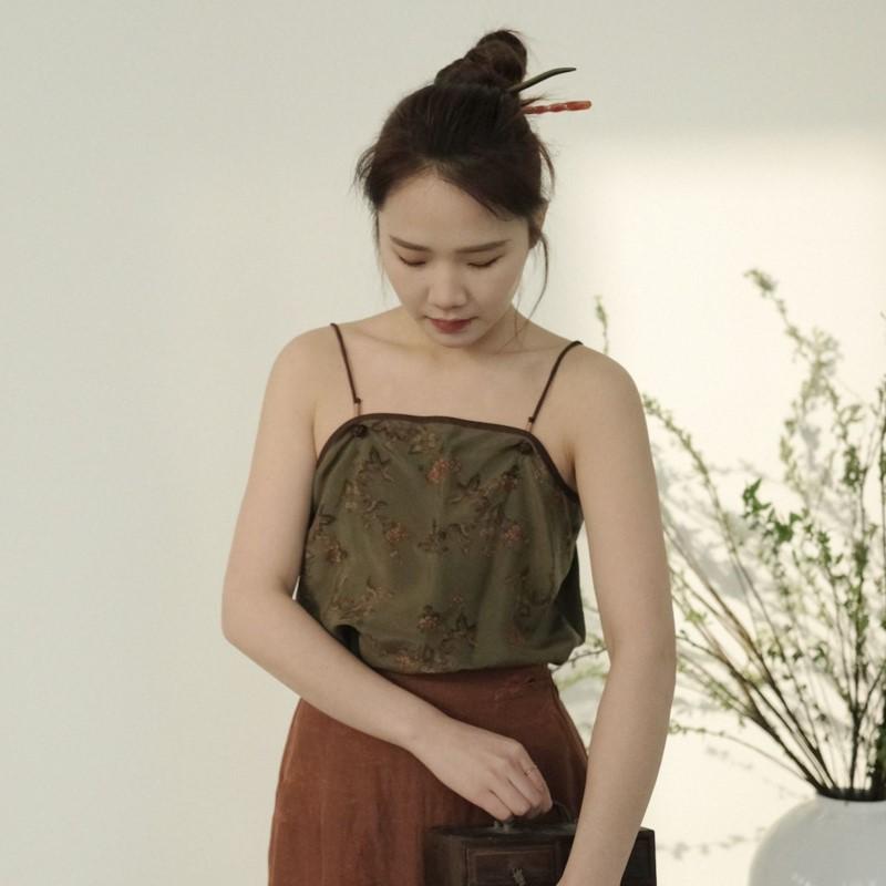 Johnature Canottiere da donna vintage con stampa floreale estiva in stile cinese, canottiere morbide di alta qualità