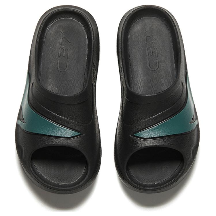 Anta Comfortable Durable Casual Slide Sandals Men Footwear Black Green 112438523-2