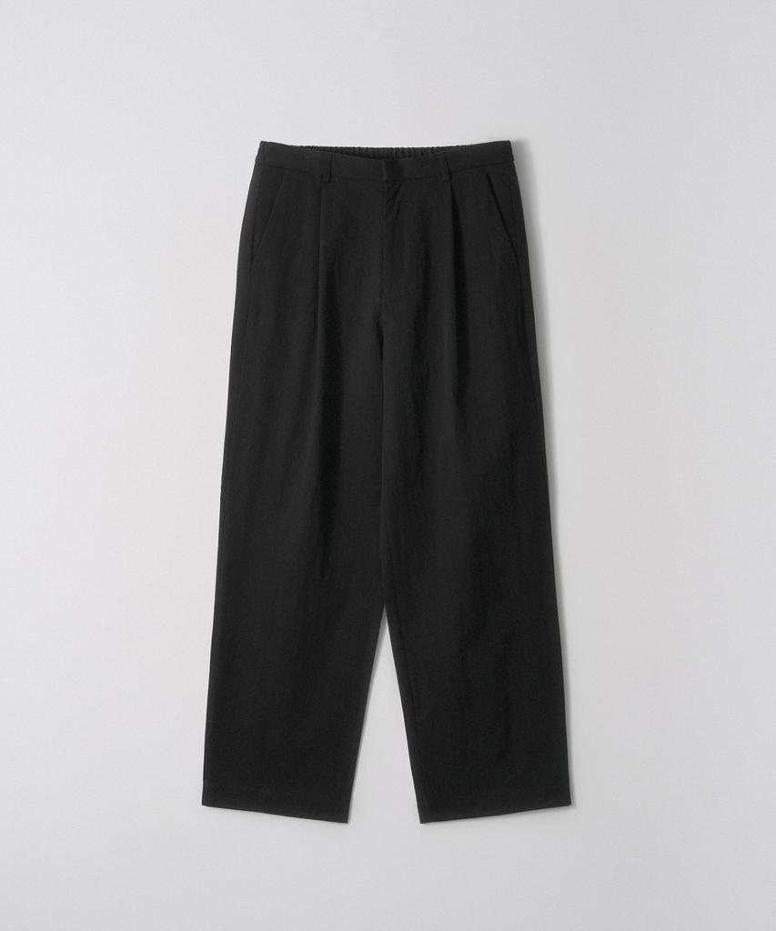 Easy O One-Tuck Chino Wide Pants_Black