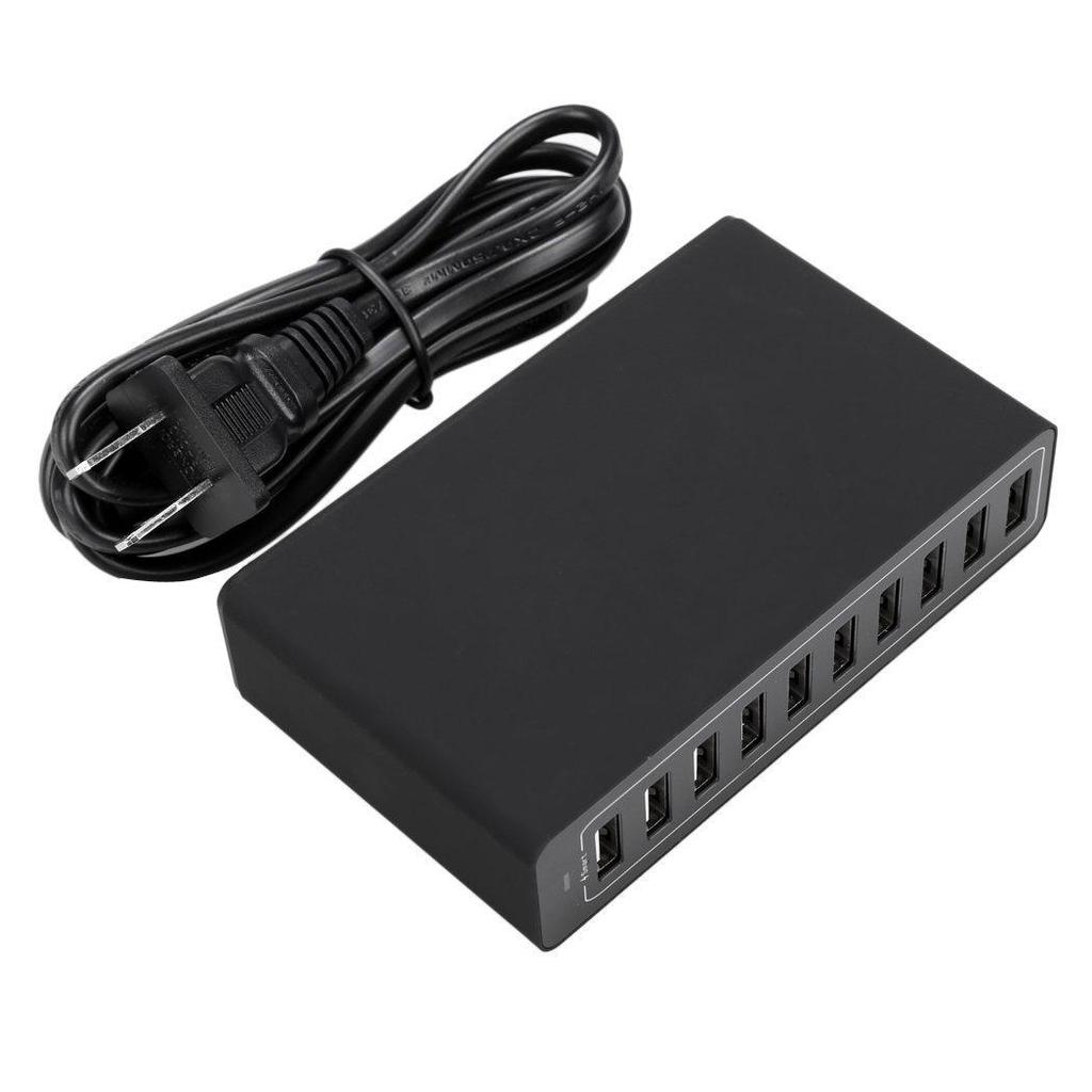 60W Multi-Port USB Charger 5V/12A - Fast Charging for Apple, Huawei, Xiaomi Devices