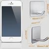 Heavy Duty Stainless Steel Adhesive Towel Hook Hanger Silver Sticky Hooks for Bathroom Kitchen Storage Holder