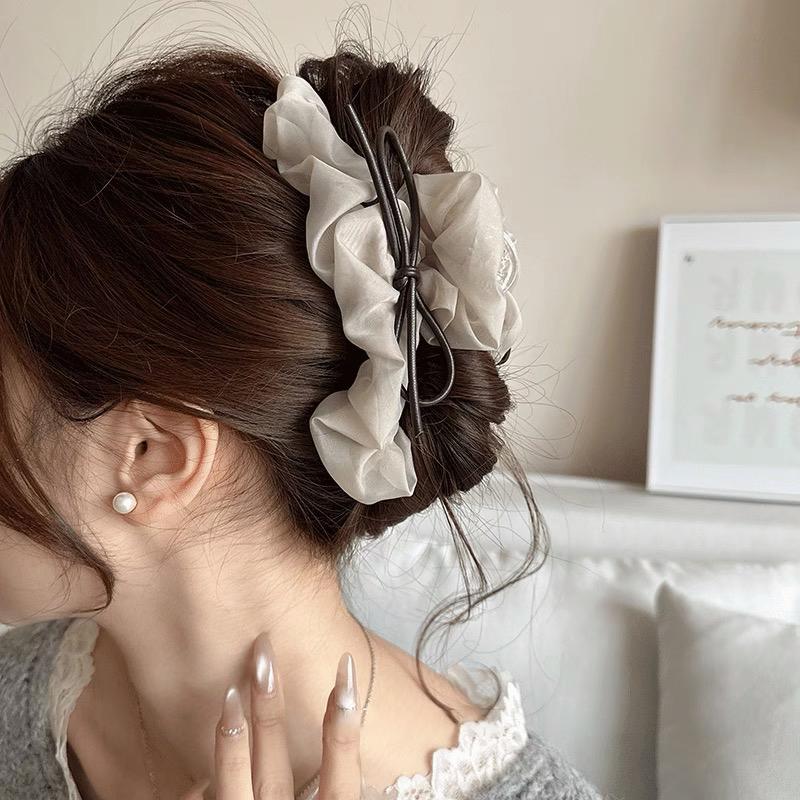 AWATYR Große Netzschleife Haarnadel Temperament Elegant Damen Haarspangen Prinzessinnenmode Greifspange Weibliches Haaraccessoire