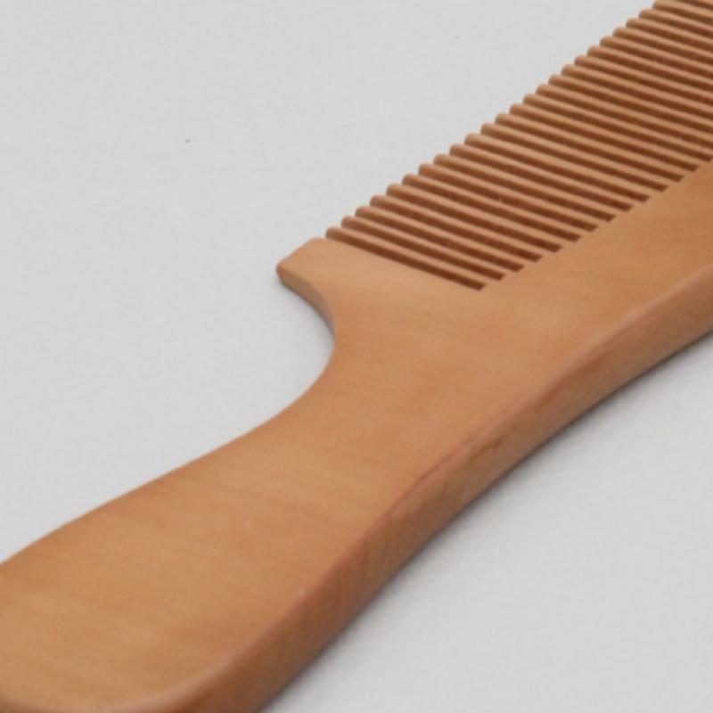 Daiso Peach Wood Handle Comb