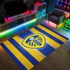 Leeds United Design Kristall Samt Teppich Gemütlich Nicht?Rutschfester Teppich mit Aufdruck für Schlafzimmer Wohnzimmer Eingang