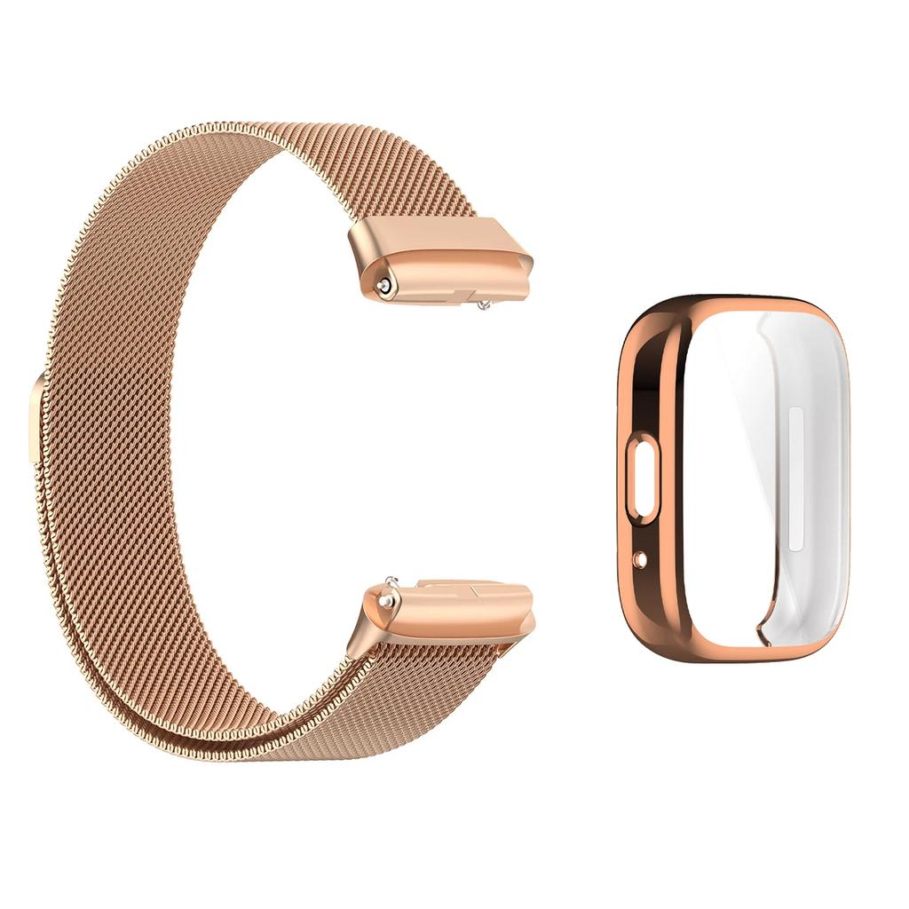 Strap For Xiaomi Redmi Watch 3 Active/3 Lite With TPU Soft Case Screen Protector Replacement Metal Milanese Magnetic Watchband