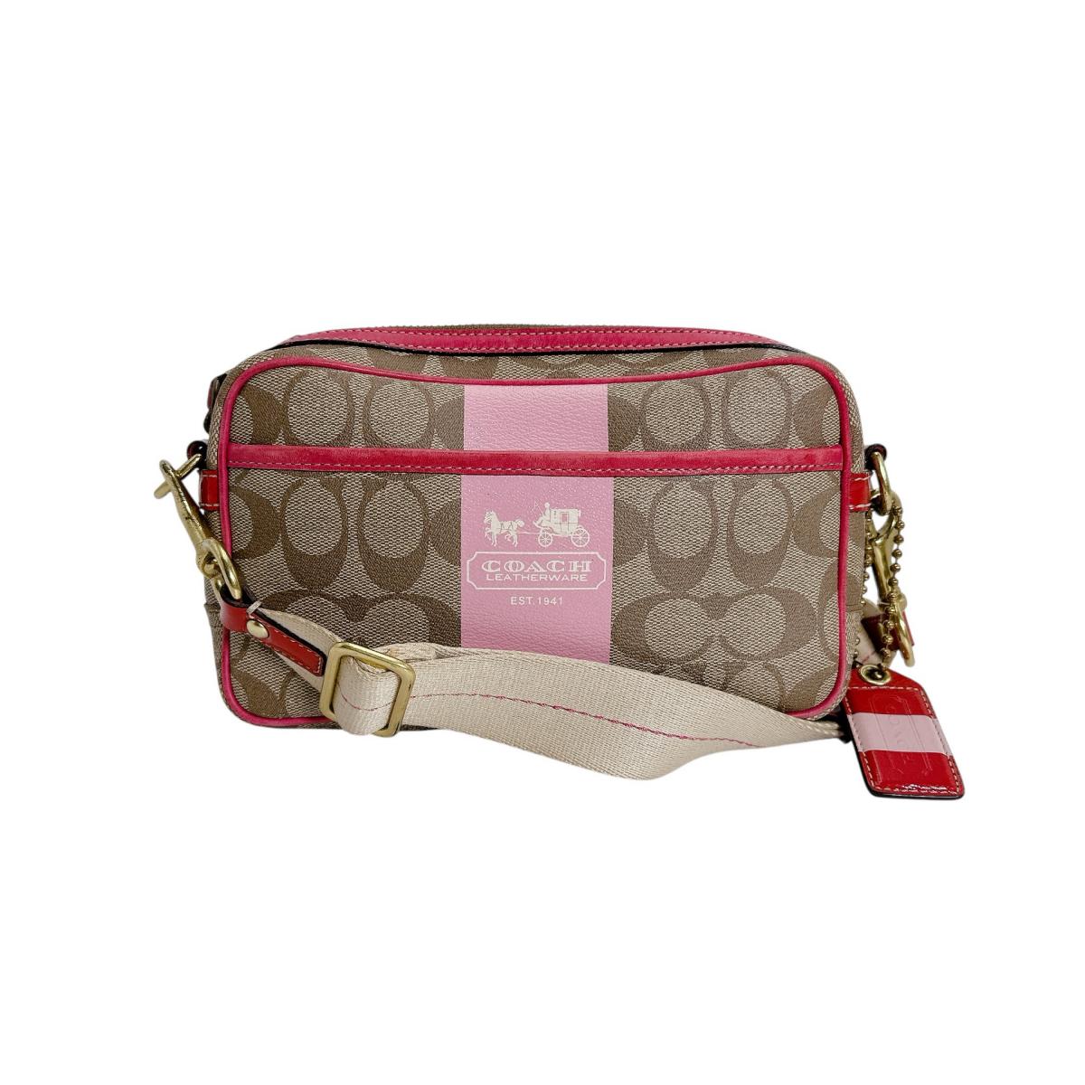 COACH Mini Shoulder cross body sling bag Shoulder Bag leather beige Women 11355 Used