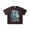 260 GSM Double Yarn 32 Count 100% Cotton Vocaloid V1 Hatsune Miku Print Unisex Heavy Cotton T Shirt