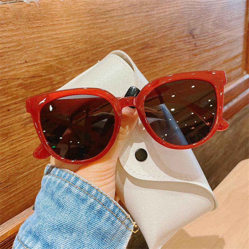 Retro White Sunglasses Women's Round Frame Sunglasses Advanced Polarizer