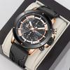 Boruse Men'S Silicone Strap Watch Fashion Waterproof Luminous Silicone Calendar Quartz Watch