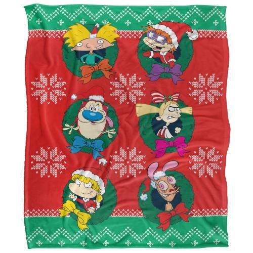 NICKELODEON 90'S Combo Silky Characters Supersoft Blanket