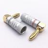 Copper-Plated 4mm Banana Plug L-Type 90° Speaker Cable Connector