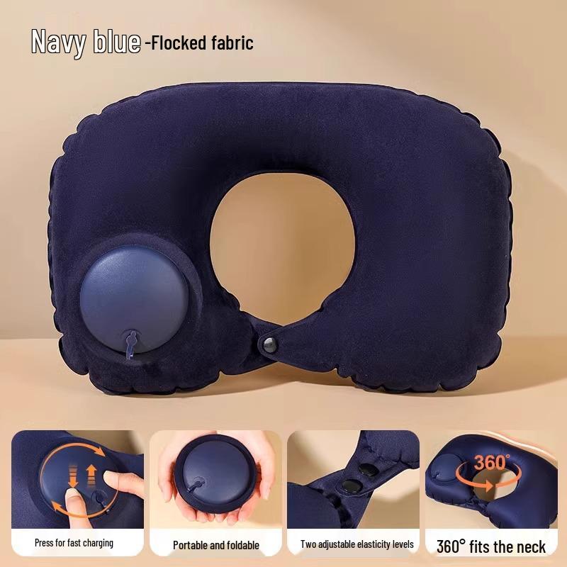 

Компактная дорожная U-образная надувная подушка для сна и поддержки шеи