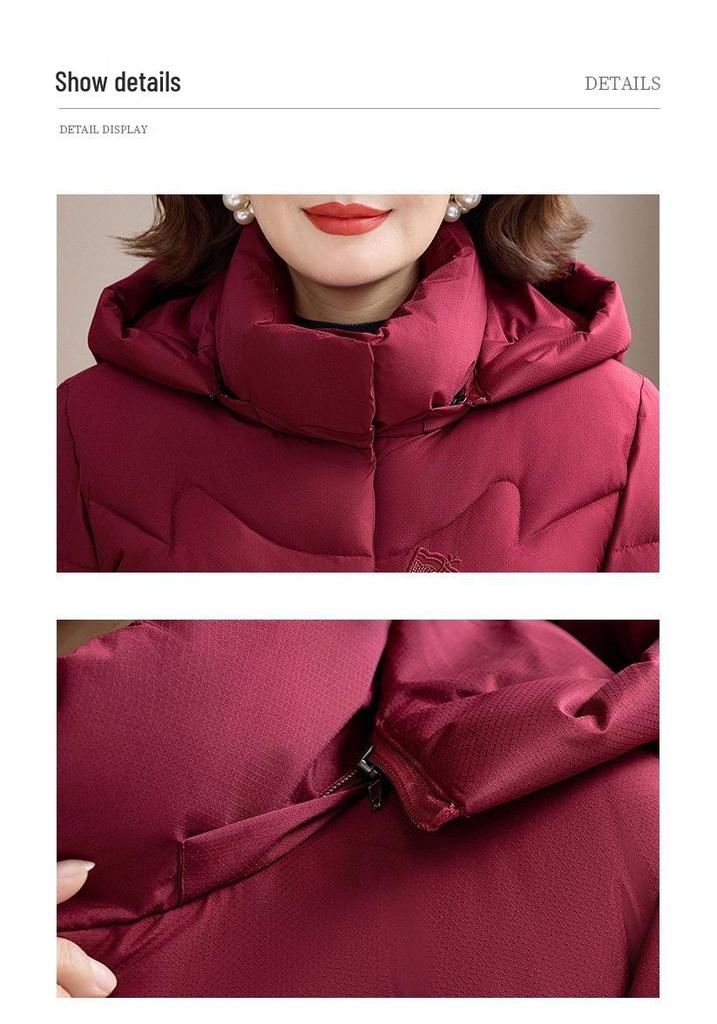 Mom's Stylish Winter Cotton Jacket - Thick, Warm, and Fleece-Lined for Middle-Aged & Elderly