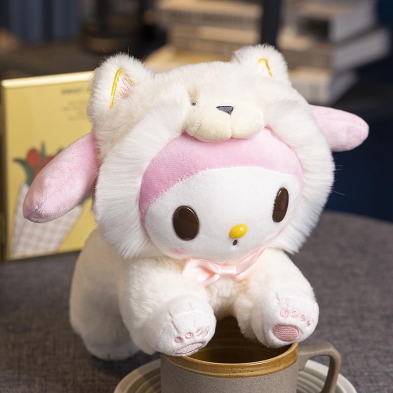 Plush Turning Into A Shiba Inu My Melody Doll Kuromi Cinnamoroll Toy Pom Pom Purin Soft Pochacco Pillow Gift For Kids