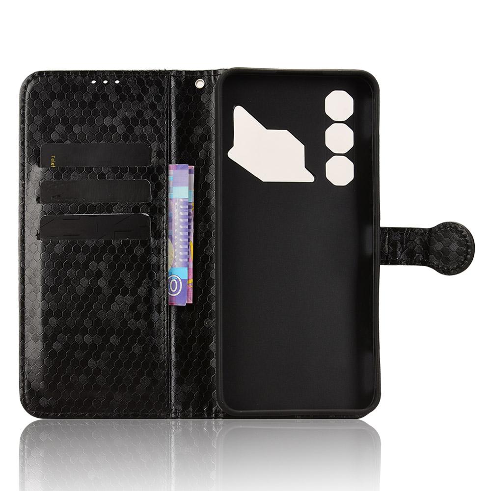 For ZTE nubia Neo 3 GT 5G Wallet Case Dot Pattern Imprint PU Leather Phone Cover with Wrist Strap