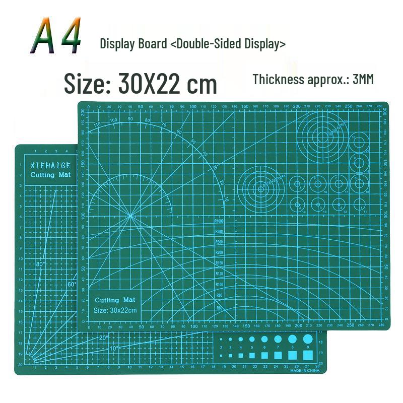 A4 Double-Sided Cutting Mat for Crafting, Carving, and Sewing A5 Eco-friendly Green Cutting Mat