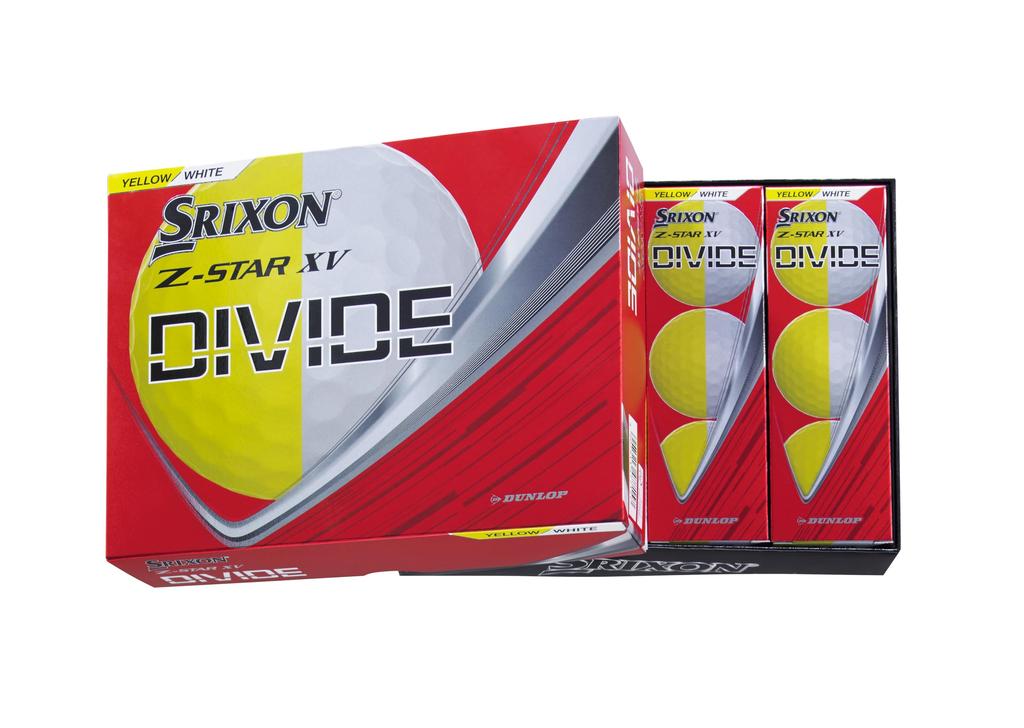 DUNLOP Srixon XV Divide Golf 2025 1 Dozen Z-Star Balls, Model, (12 Balls), White/Yellow