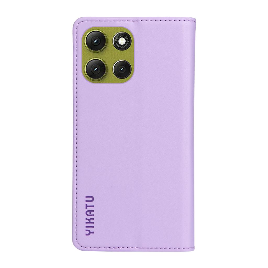 For Motorola Moto G86 5G/G86 Power 5G Phone Cases YIKATU Magnetic Closure PU Leather Mobile Cover -  Light Purple