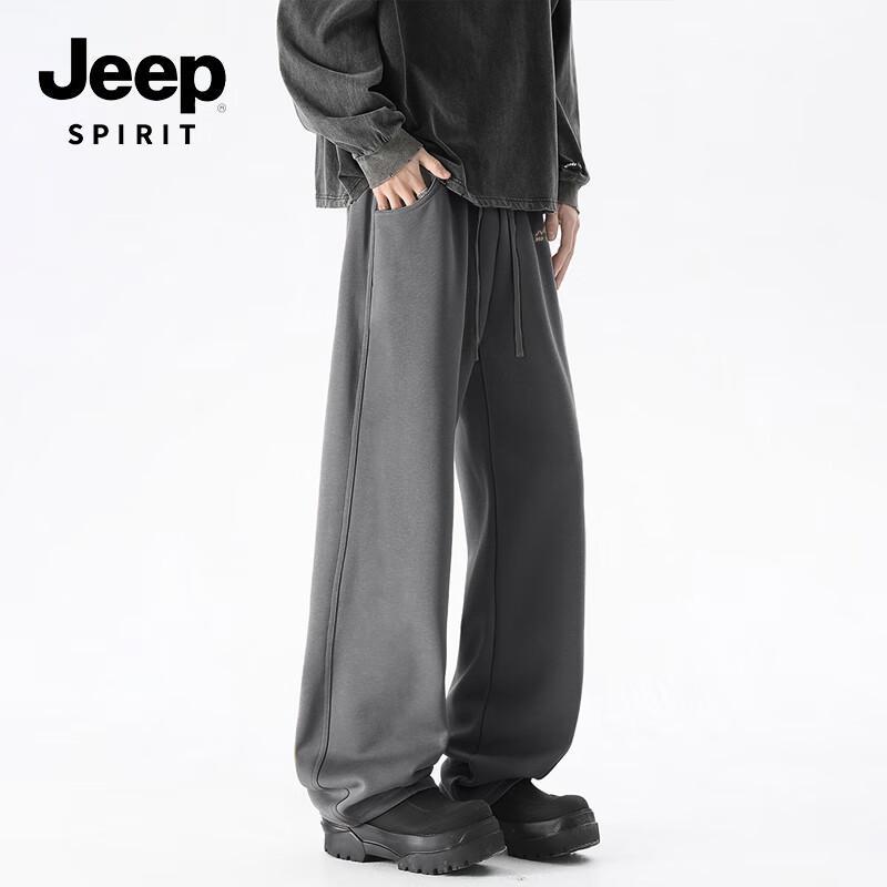 

JEEP SPIRIT Men s High-Street Loose-Fit Drawstring Casual Pants M