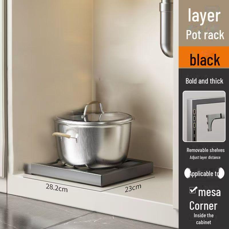 Adjustable Multi-Layer Floor Countertop Pot Storage Rack
