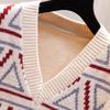 Women's Spring and Autumn Vest Knitting Women's Sweater Vest Vest Retro Vest V-neck Loose Outfit