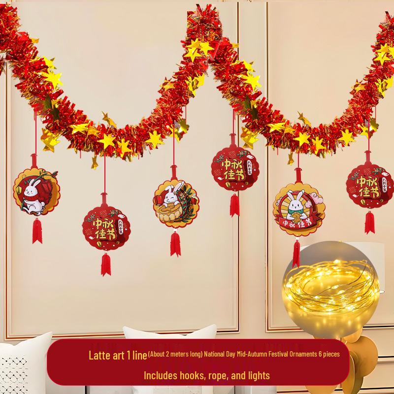 Mid-Autumn & National Day Decor: Lanterns, Lights & Streamers for Store Displays & Events