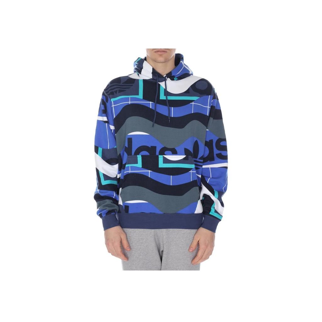 Adidas Originals Catalog Aop Hdy Sports Hoodie Men Tops Tech-Indigo FM1569