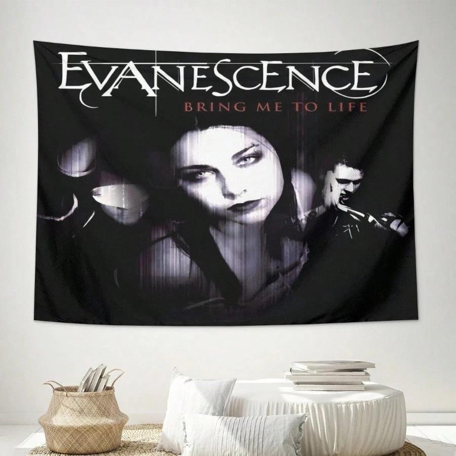 Jmg Household Supplies Unisex 1Pc Evanescence Rock Band Wall Tapestry For Bedroom Living Room, Cool Room Stuff, Large Size, Polyester 2D Print, Bedroom Stuff,