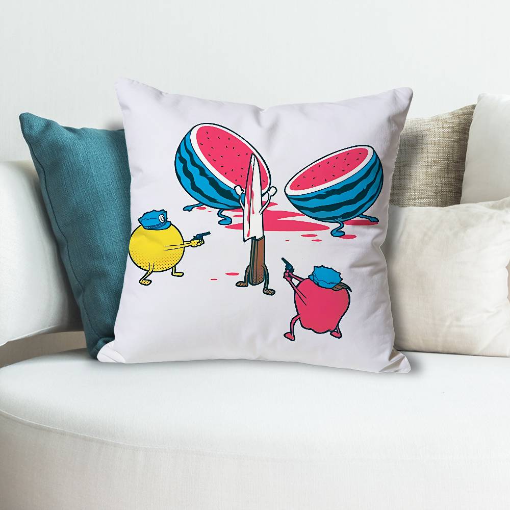 Funny Food Art Anime Celebrity Merchandise AllMatch Printed Pillow Case Sofa Car Office Room Decoration Protector