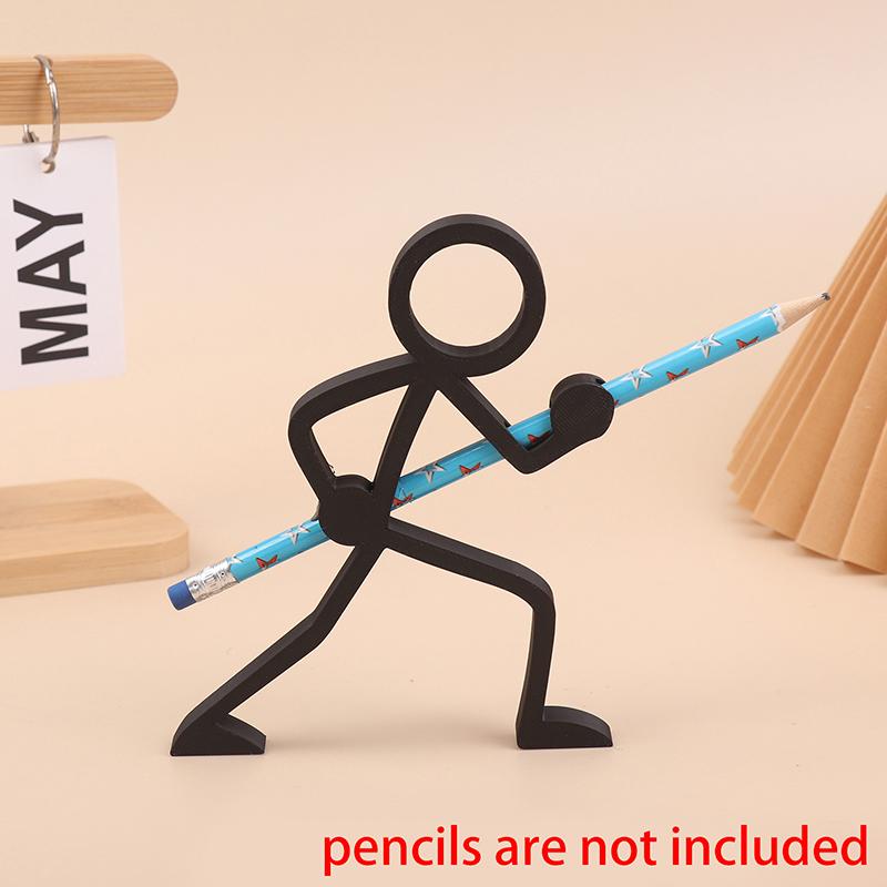 3D-gedruckte Strichmännchen-Stifthalter Stifthalter Stiftebehälter Schreibtischdekorationen Schreibwaren Schreibtischskulpturen Geschenke