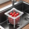 Convenient Stainless Steel Sink Strainer with Disposable Mesh Basket Holder for Easy Kitchen Management 1/2pcs