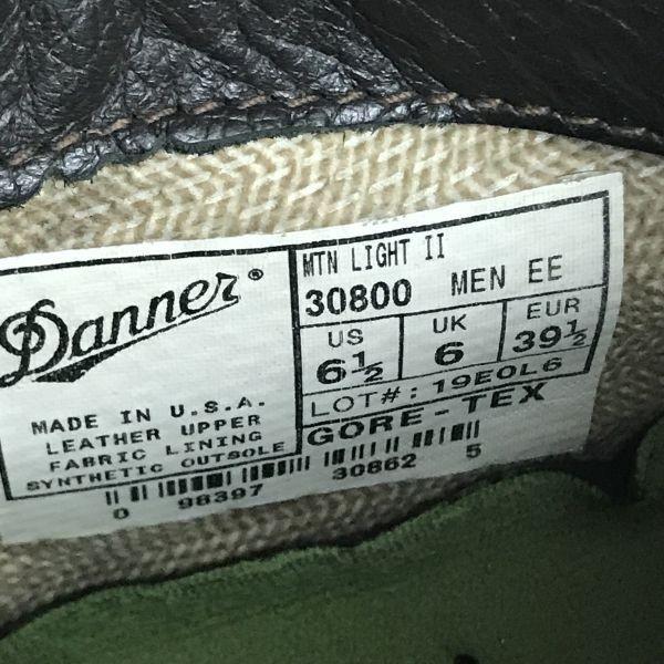 Danner MOUNTAIN LIGHT2 30800 Gore Tex Trekking Boots Made in USA 6.5EE 24.5 Dark Brown(USED)