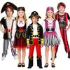 Kids Pirate Costume Set Halloween Party Caribbean Jack Sparrow Themed Outfit Unisex Cosplay