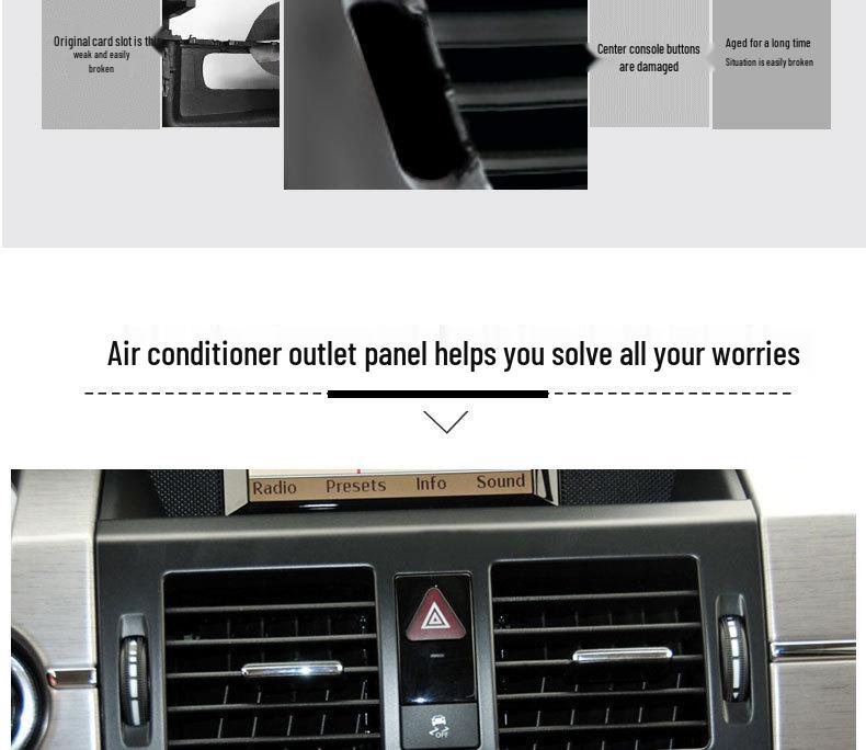 Mercedes-Benz GLK-Class Rear AC Vent Panel - GLK220/300 Grille Assembly
