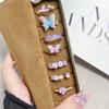 [Qixi Festival Romance] Purple Enamel Dripping Oil Zir*****Pening Ring Butterfly Personality Sweet Dream Niche Ring