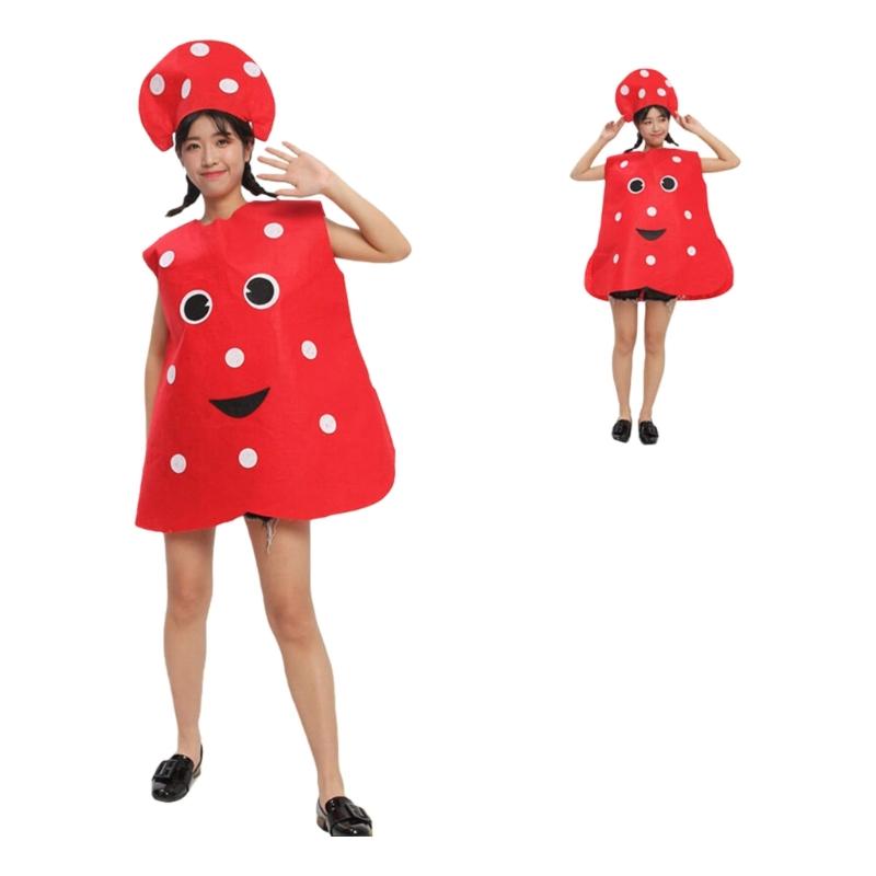 Costumes de Fête sur le Thème des Fruits Respirants Non-tissés pour Multiples Jeux de Rôle lors d'Événements Scolaires et de Célébrations Familiales Confortables à Porter