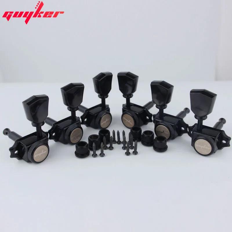 1 Set Guyker Black Locking String Vintage Deluxe Electric Guitar Machine Heads Tuners