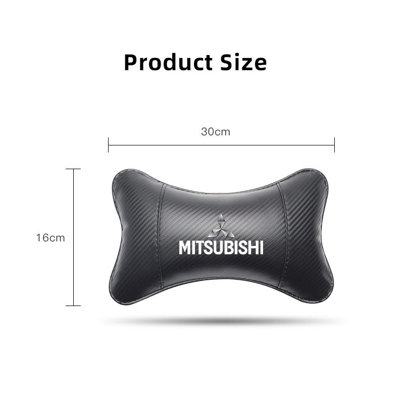 Auto Logo Sitz Kopfstütze Nackenstütze Schutz Kissen Auto Innenraum Für Mitsubishi Eclipse Lancer Outlander Pajero ASX Colt I200 Ex
