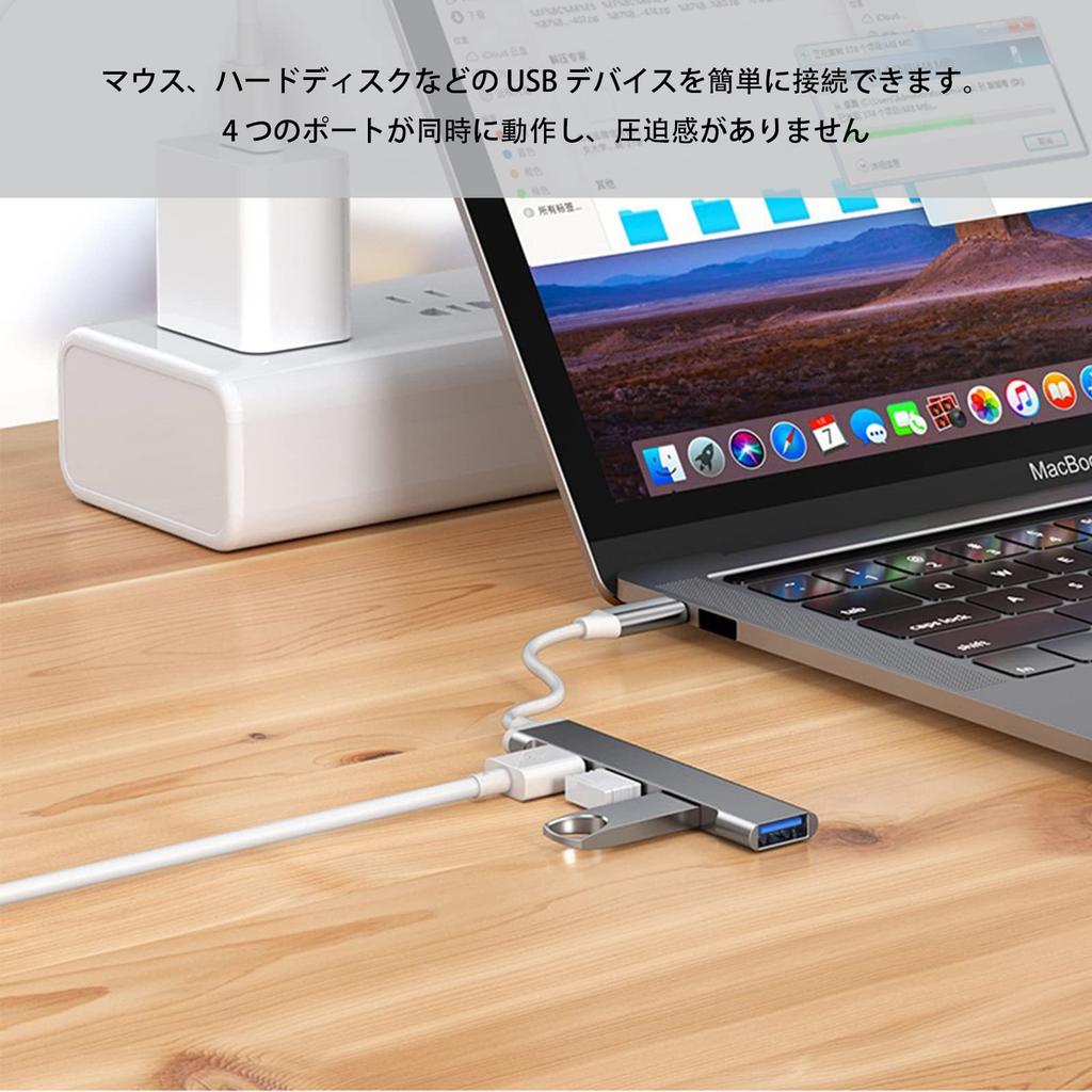 KANOYO USB to USB USB Type C Docking Compatible with USB Flash and Maximum Bus 5Gbps Low Power Compatible with MacBook and More Hub, Type-C 3.0 (1