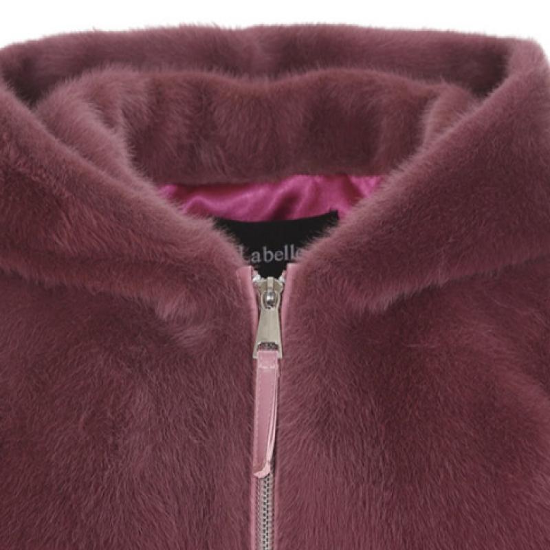 La Belle Shinyoung Fur Faux Mink Hooded Jacket Lb105jk 1
