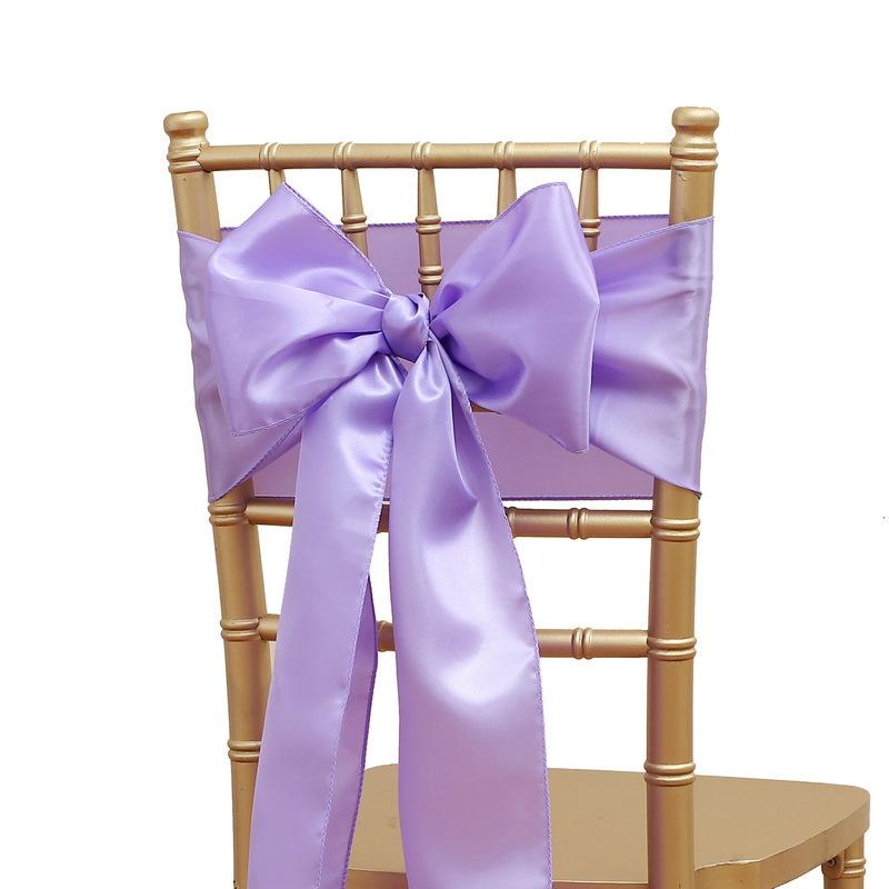 Wholesale 10/50pcs Satin Bow Sashes Wedding Chair Decor 17x275cm Ribbon Butterfly Tie Band For Christmas Birthday Party Sashes