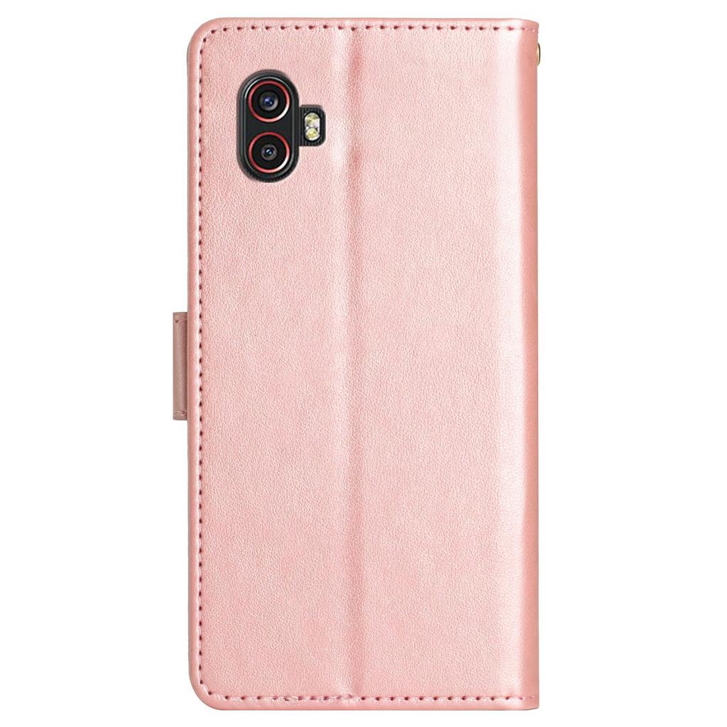 For Samsung Galaxy Xcover6 Pro 5G Wallet Phone Case Butterfly Floral Leather Flip Cover