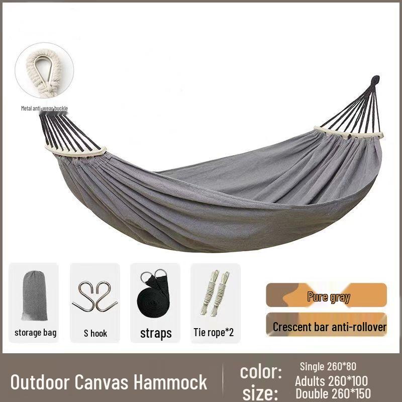 Double Outdoor/Indoor Hammock Bed: Adult Swing, Hanging Rope Chair & Rocking Net for Sleeping