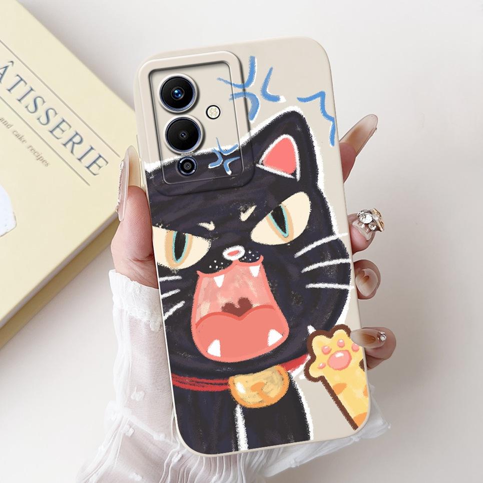 Cartoon Fashion Back Cover For Infinix Note 12 Pro 5G Phone Case Infinix X671B Soft Silicone Dragon Astronaut Black Cat Funda
