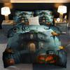 Horro Halloween Bedding Set Pumpkin Digital Printed Soft Cozy Duvet Cover King Queen Twin Single Size Bithday Gift Room Decor