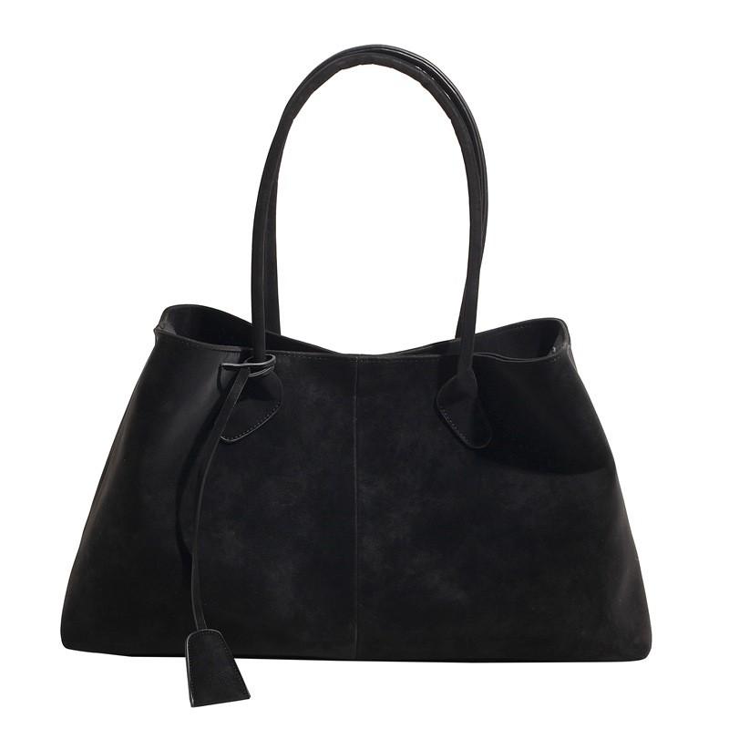 IELGY Ladies Handbag Retro Large Capacity Suede Matte Tote Bag