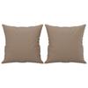 2 Seater Sofa with Decorative Cushions Cappuccino Brown 120 cm Faux Leather