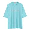 Summer Women Letter Print T-Shirt Girl Harajuku Round Neck Loose Casual Y2K White Pink Blue Tops Tees Short Sleeve Graphic T Shirts Hip Hop Streetwear