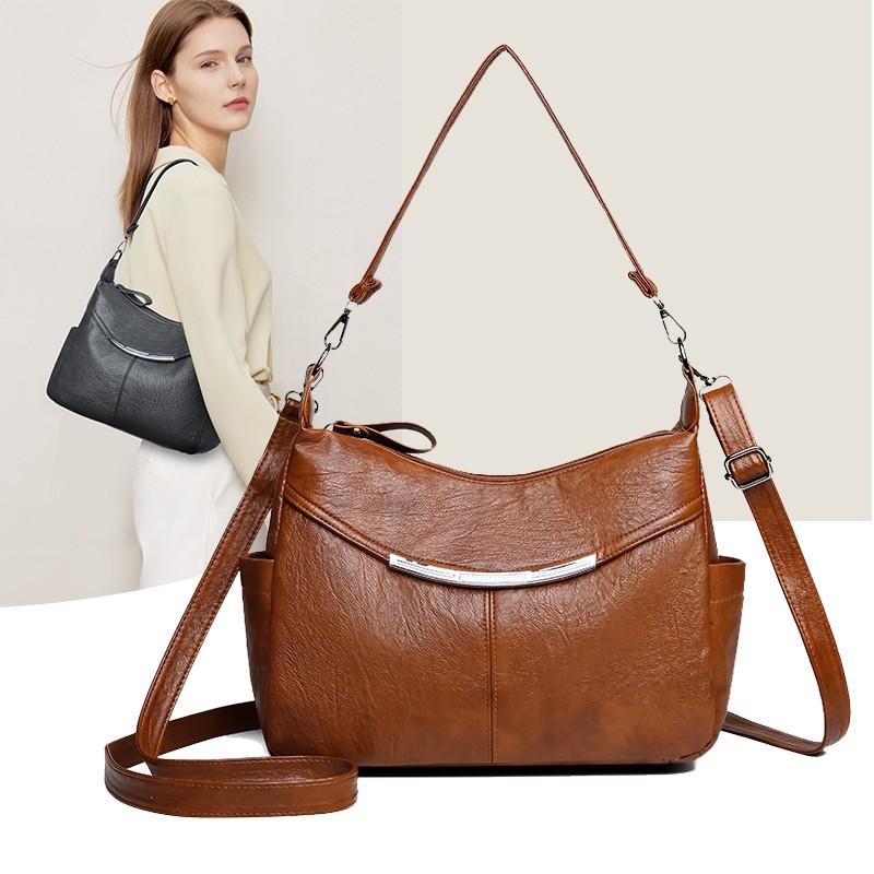 Einschulter-Damenhandtasche, Umhängetasche, Einfache Mama-Tasche, Lässige Damen-Handtasche